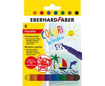 Eberhard Faber Fenstermaler inkl Schablonen 8er Set