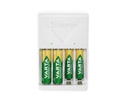VARTA Ladegerät für AA & AAA inkl 4x Rechargeable AA 5