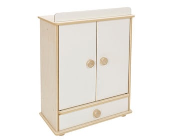 Puppenschrank weiß