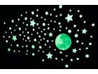 Nachtleuchtende Wandsticker Mond und Sterne