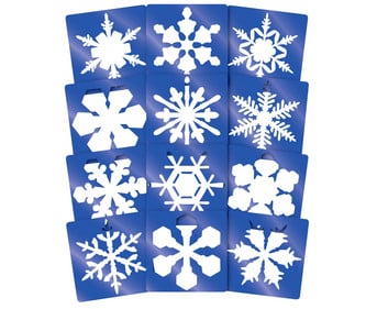 Schablonen Set Schneeflocken 12 Stück