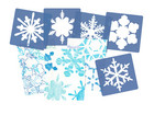 Schablonen Set Schneeflocken 12 Stück