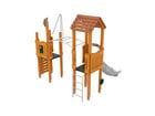 Spieltürme mit Rutsche Rutschstange und Kletterwand Massivholz