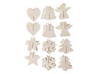 3D Holz Weihnachtsanhänger 24 Stück