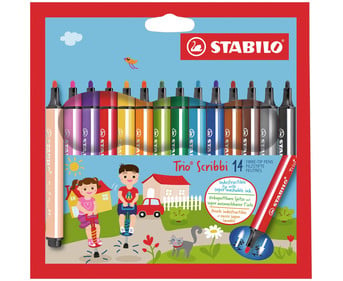 STABILO® Filzstifte Trio Scribbi 14er Set
