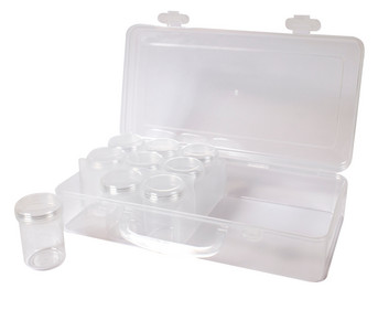 Sortierbox mit 2 Fächern 9 Kunststoffdosen