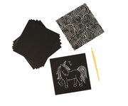 Kratzpapier holografisch 15 x15 cm 50 Blatt 1