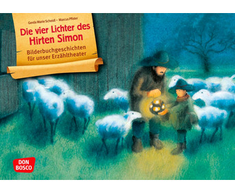 Kamishibai Bildkarten Die vier Lichter des Hirten Simon
