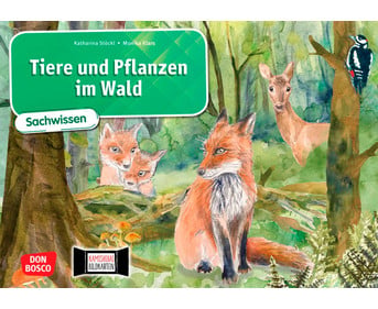 Kamishibai Bildkarten Tiere und Pflanzen im Wald