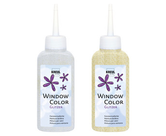 KREUL Window Color Glitzerfarbe Gold & Silver