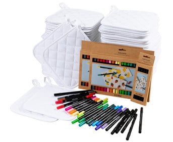 Kreativ Set Topflappen inkl Stifte 80 Stück