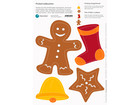 Prickel Vorlagen Nikolaus und Lebkuchen 10 Stück