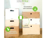 clipfritz Aufbewahrungsbox OBO mit Deckel 2 teilig 2