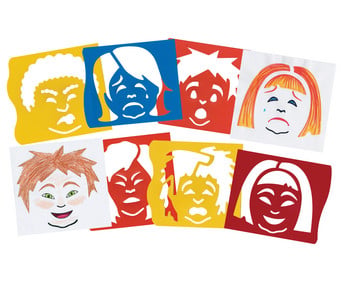 Schablonen Set Emotionen 6 Stück