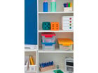 Betzold Aufbewahrungsbox 16 x 39 5 x 27 5 cm weiß transparent Grundfarben