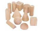 Geometriekörper aus Holz 12 Stück