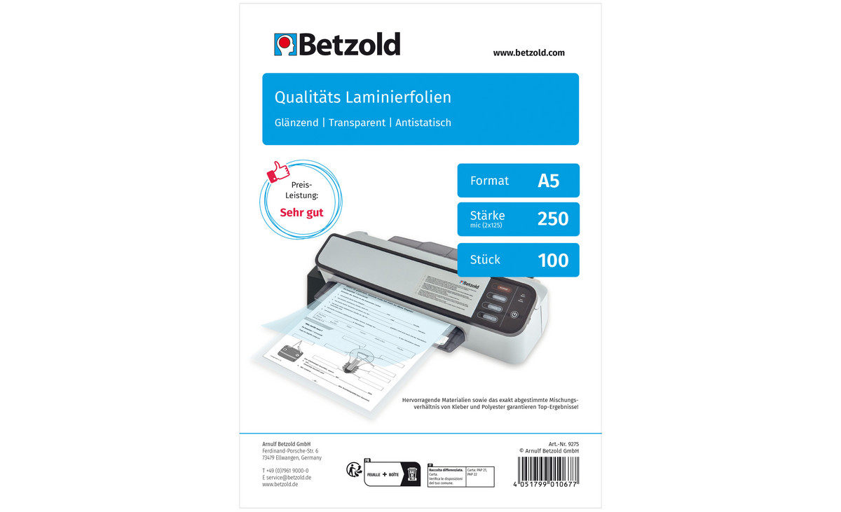 Hama Heiß-Laminierfolien DIN A5 - 125µ, 100 Stück Transparent