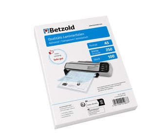 Betzold Laminierfolien DIN A5 100 Stück glänzend oder matt
