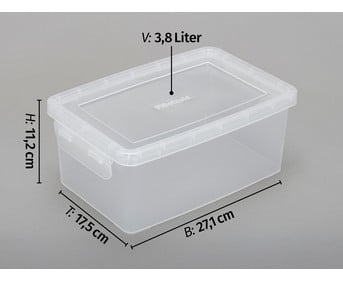 Betzold Aufbewahrungsbox 12 2 x 27 1 x 17 5 cm transparent weiß