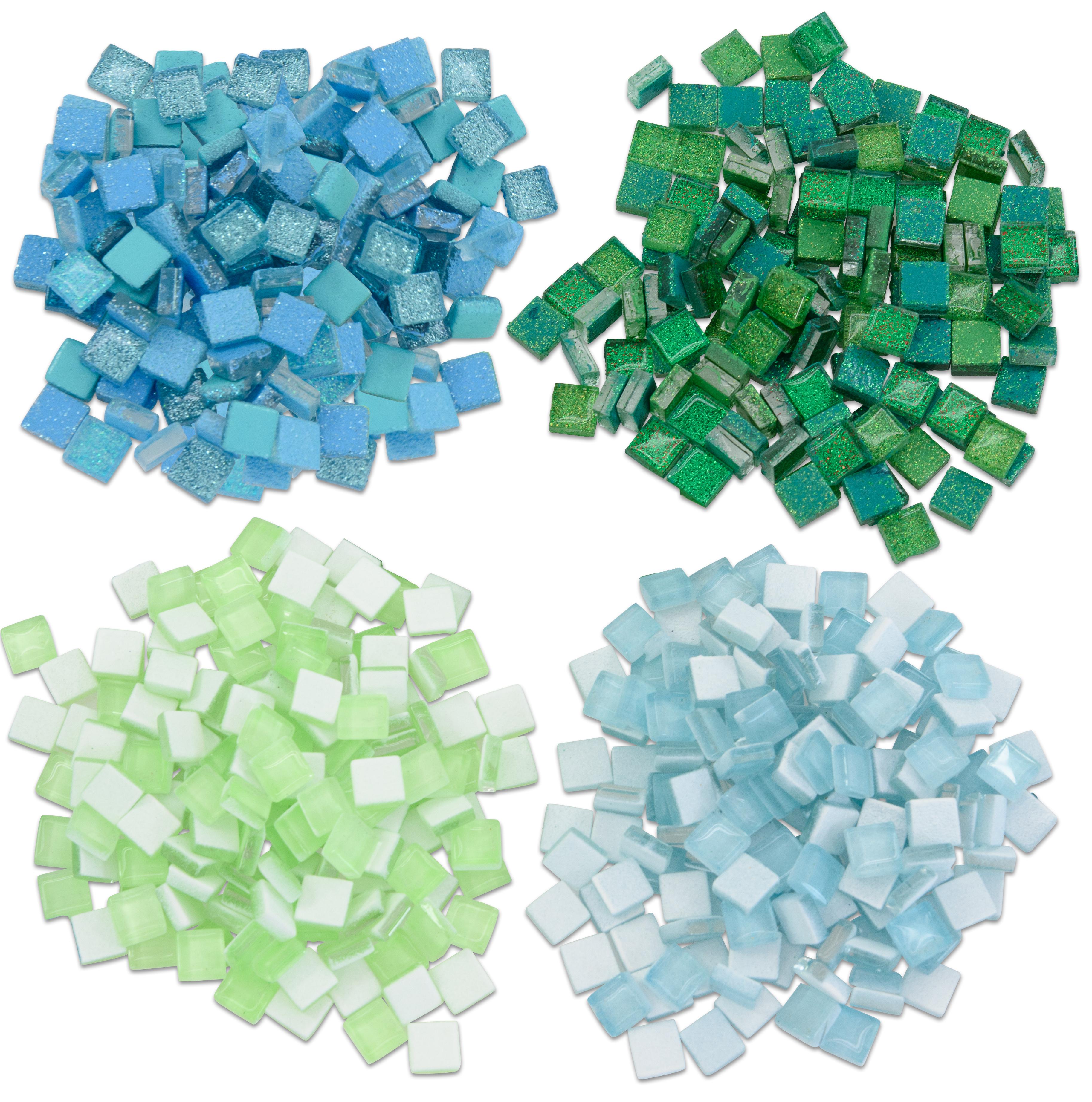 Daggis Mosaiksteine Softglas, nachtleuchtend & glitter