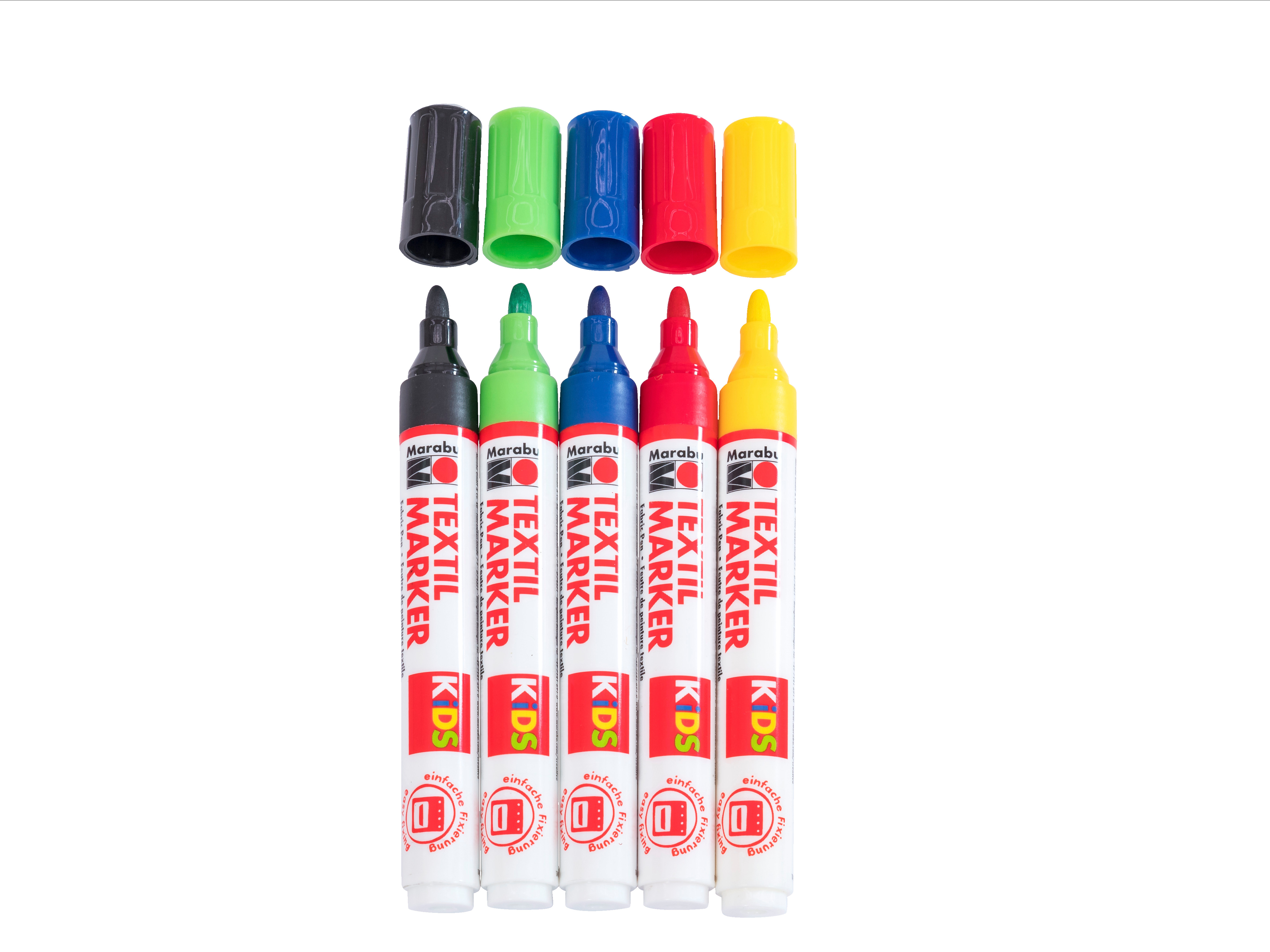 Marabu KiDS Textilmarker, 5er Set