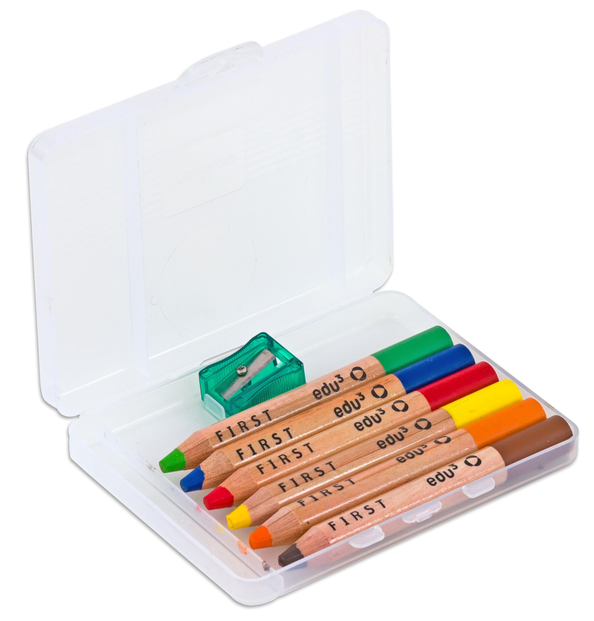 edu³ Buntstifte 6er-Set, inkl. Spitzer