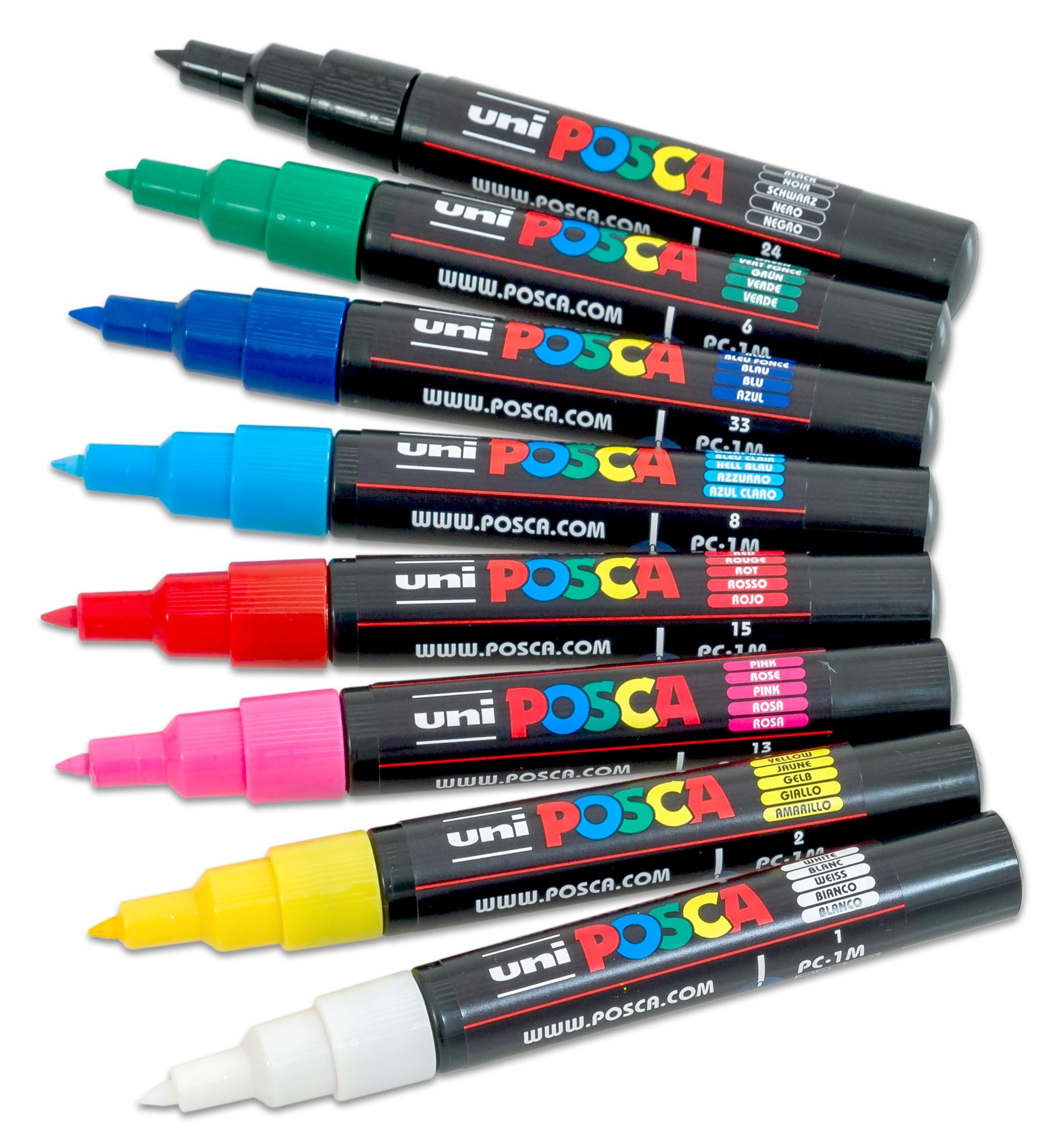 POSCA Grundfarben, 8er-Set, Ausführung: extra fein