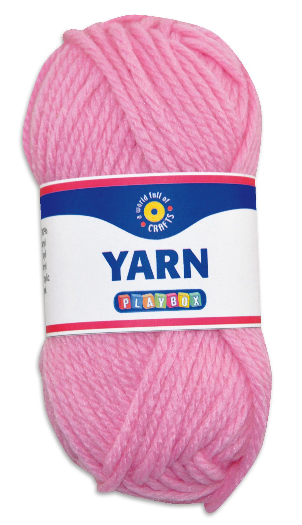 PLAYBOX Acrylwolle, 50 g, Farbe: rosa, Setgröße: 1 Stück