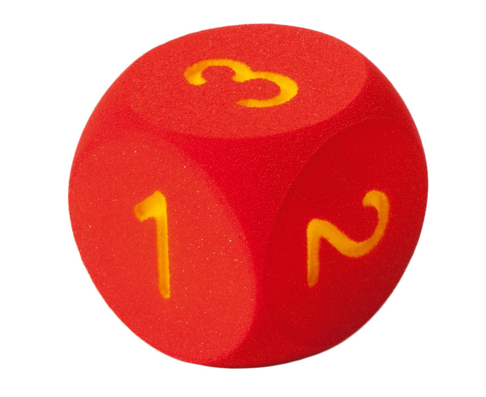 Volley Schaumstoffwürfel - Ziffernwürfel, Farbe: rot