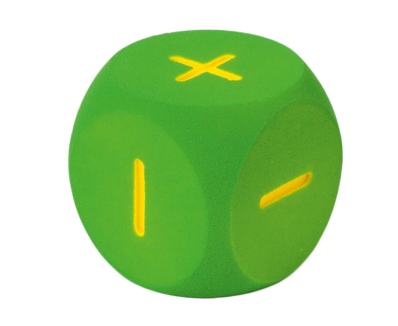 Volley Rechenzeichenwürfel, Ausführung: + + + - - -