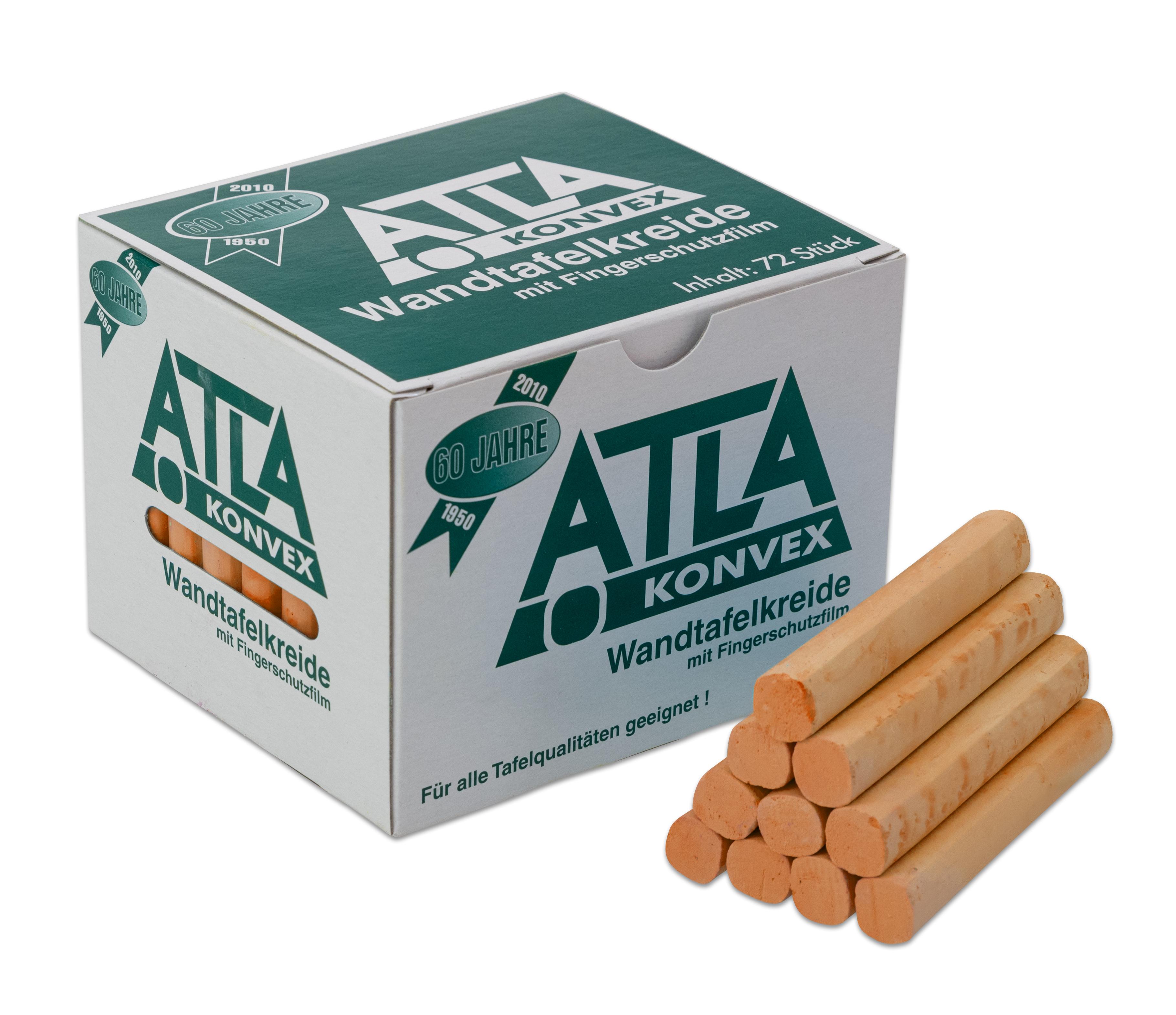 Atla Kreide, abgerundet, 72 Stück, Farbe: orange