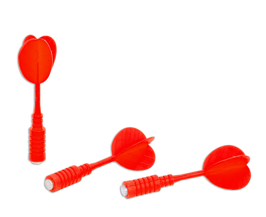 karella Ersatzpfeile, magnetisch, 3 Stück, Farbe: rot