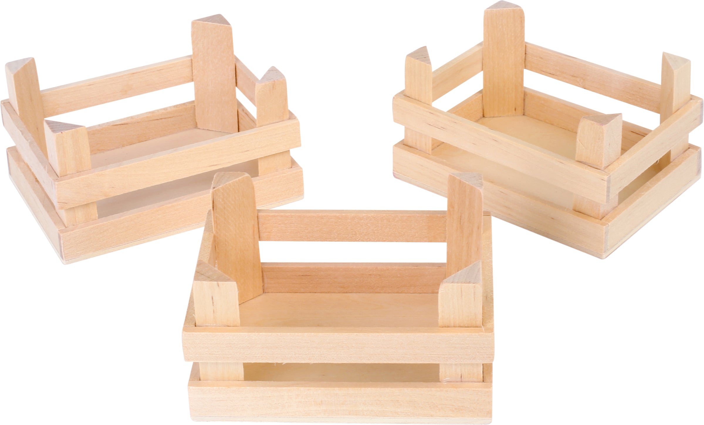 small foot Obstkisten aus Holz, 3er-Set