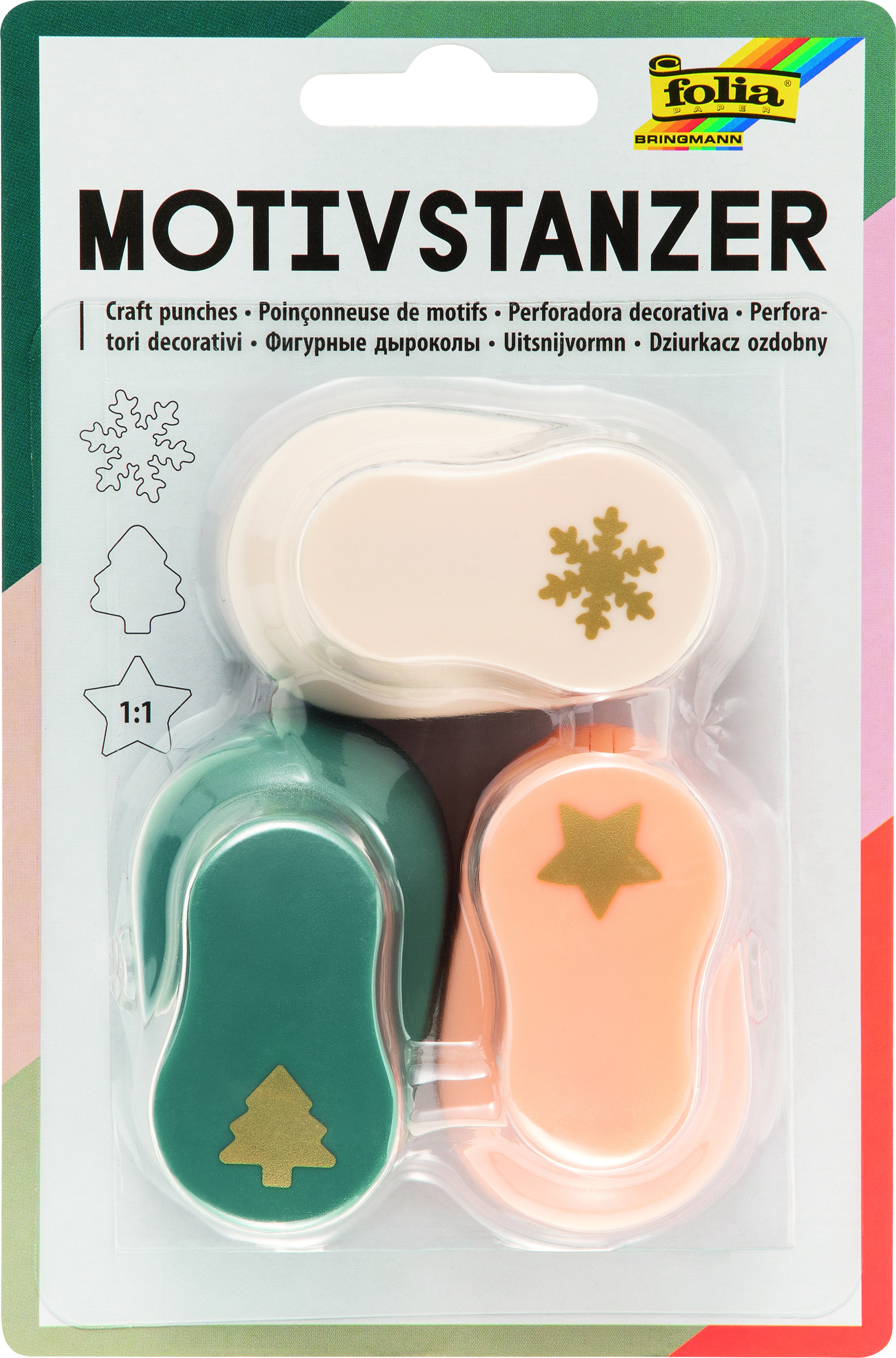 folia Motivstanzer Weihnachten, 3 Stück