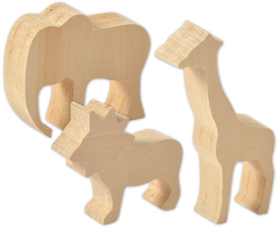 EDUPLAY Schnitzrohlinge „Zootiere“