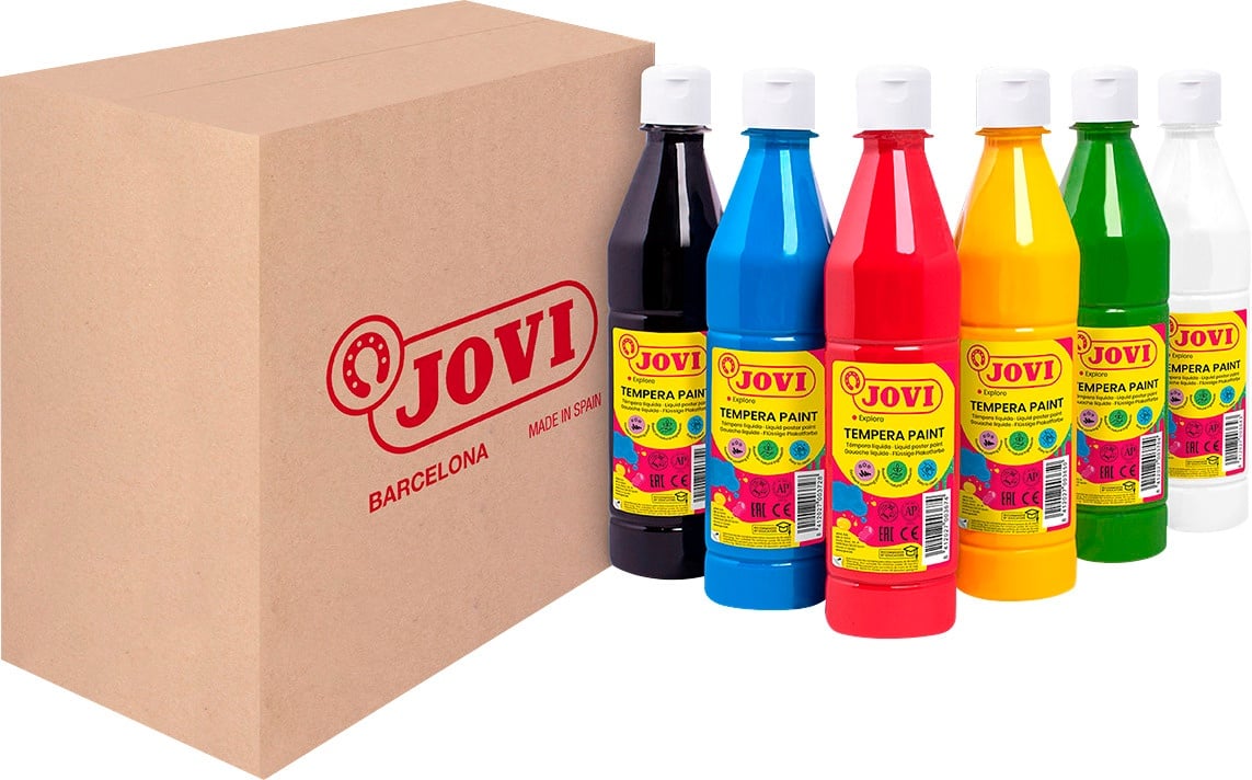 JOVI Temperafarben à 500 ml, in 6 Farben, 6er-Set