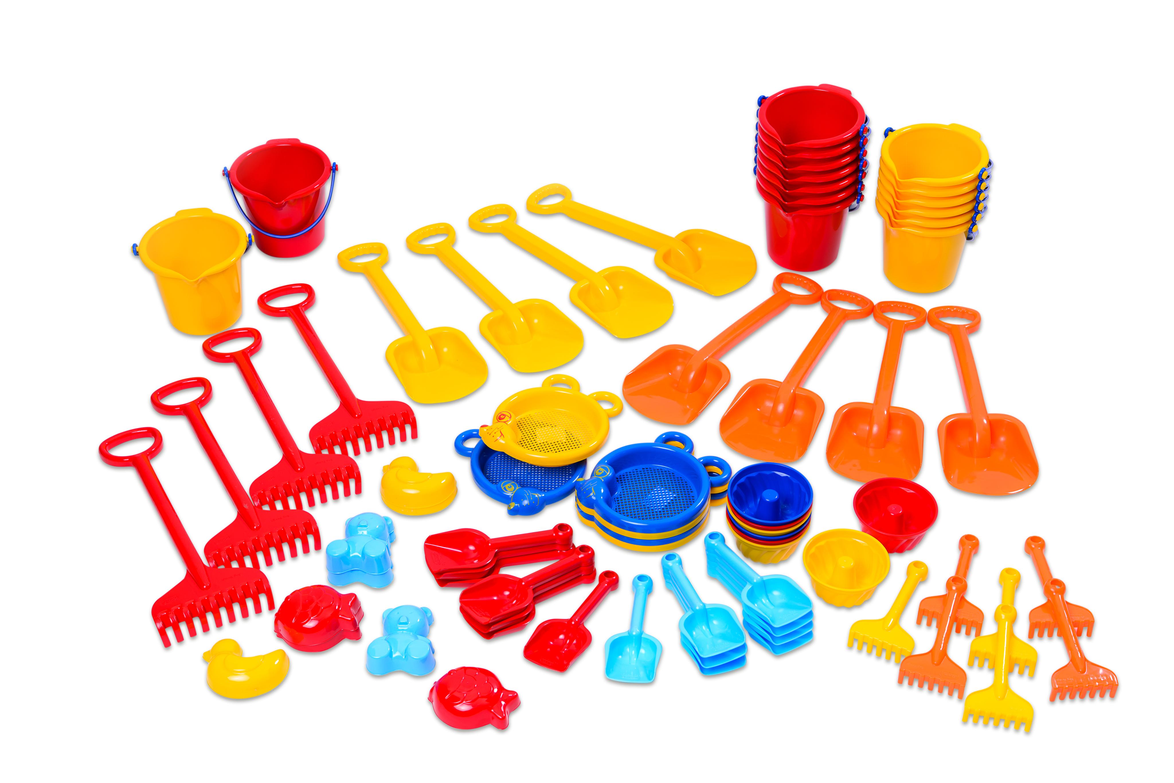 GOWI Jumbo-Pack Krippen-Sandspielzeug, 72-teilig