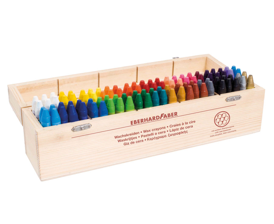 Eberhard Faber Wachsmalkreiden, inkl. Gold und Silber, 100 Stück