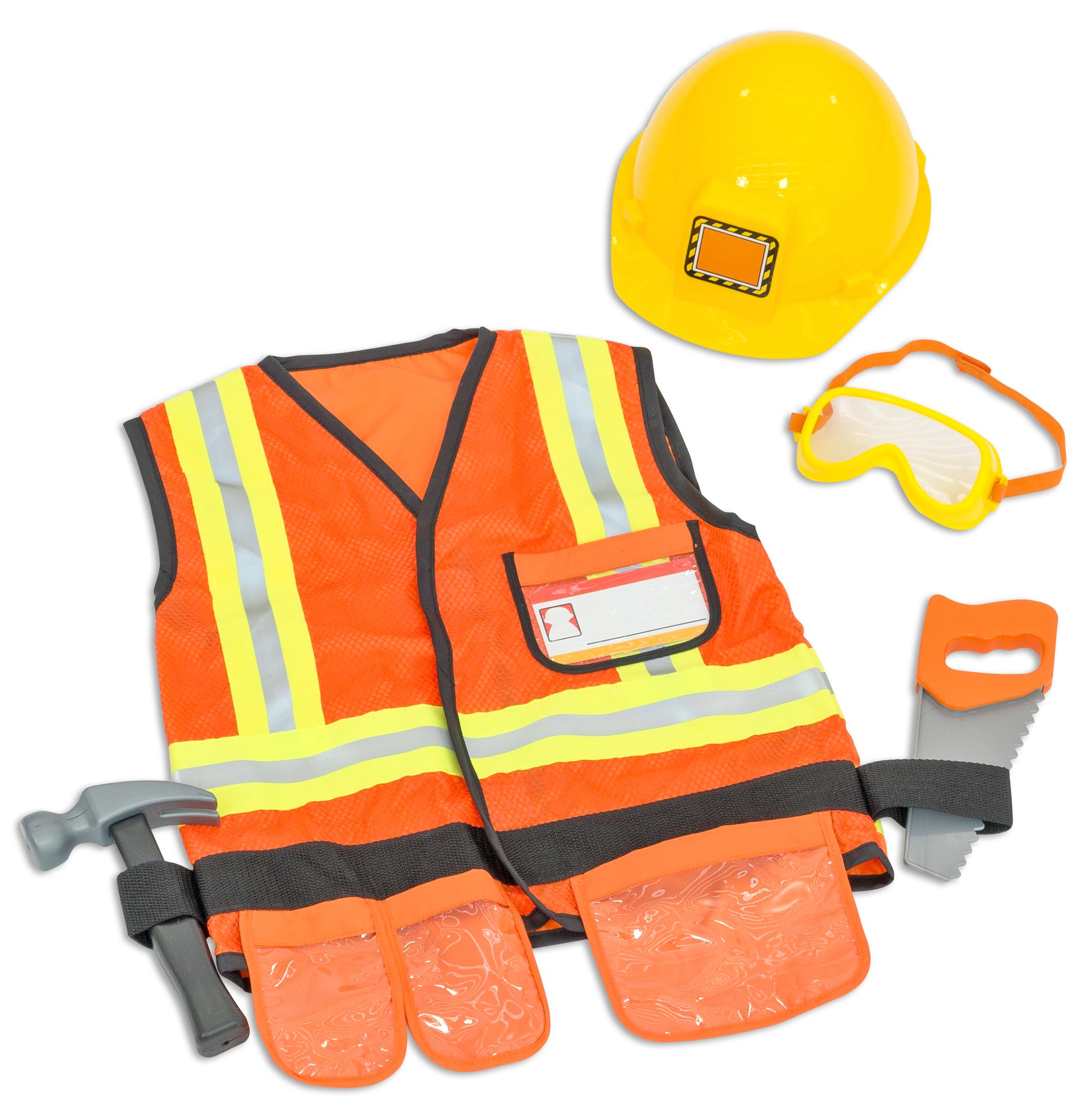 Melissa & Doug Kinder-Kostüm „Bauarbeiterin/Bauarbeiter“