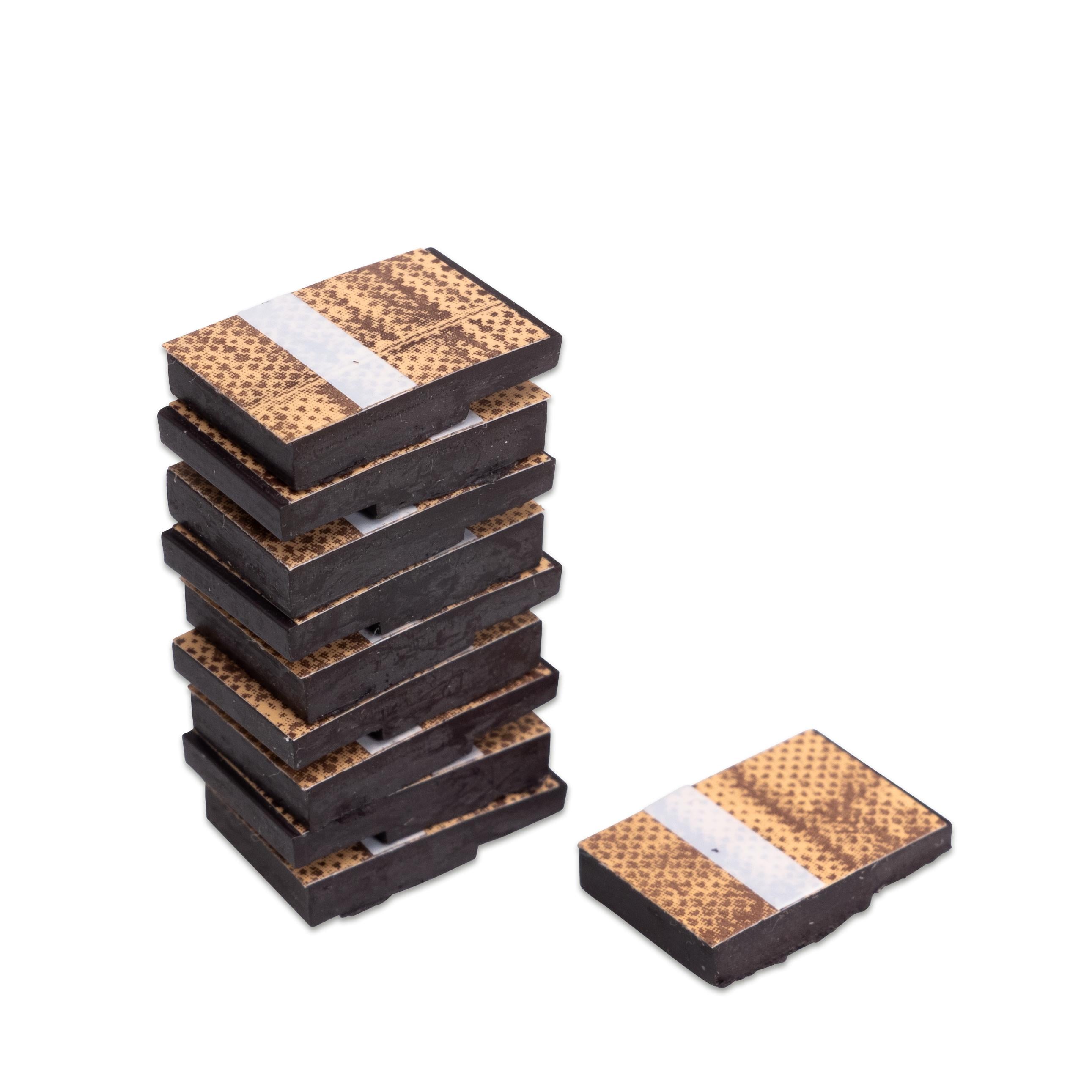 Betzold Lehrermagnete, 10 Stück, Farbe: beige meliert gestreift, Größe: 10 x 15 mm