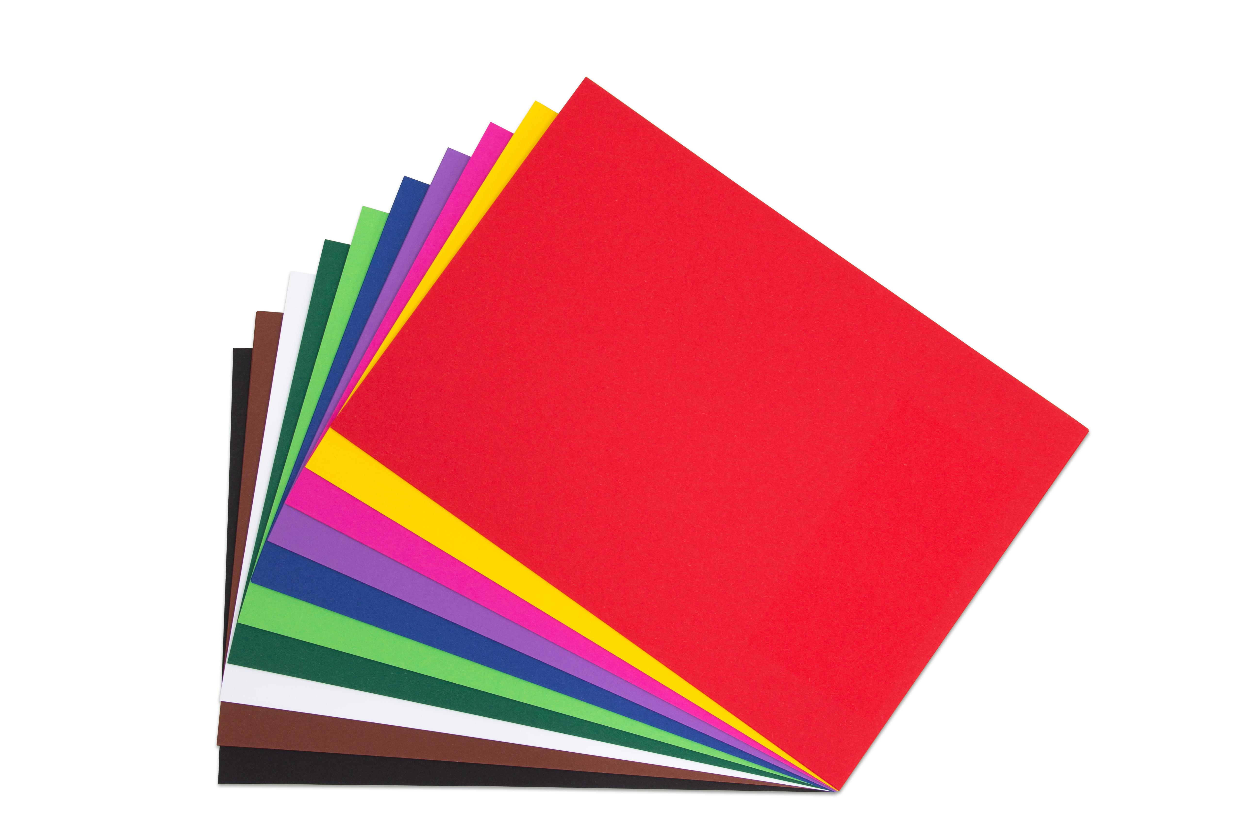 folia Tonkarton, 180 g/m², 100 Bogen, 10 Farben, Größe: DIN A4