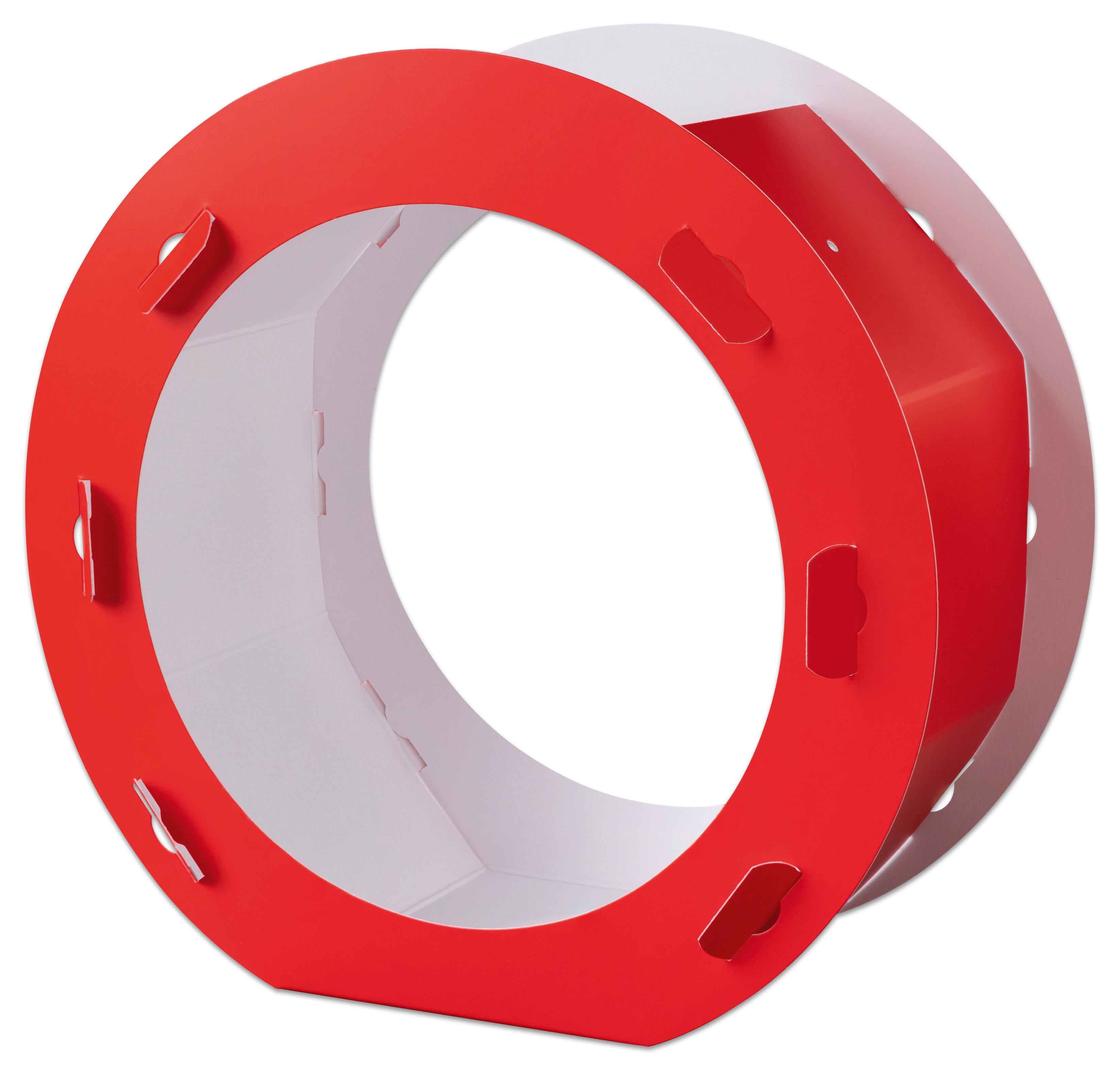 folia Rundlaternen-Rohlinge, Ø 22 cm, 5 Stück, Farbe: rot