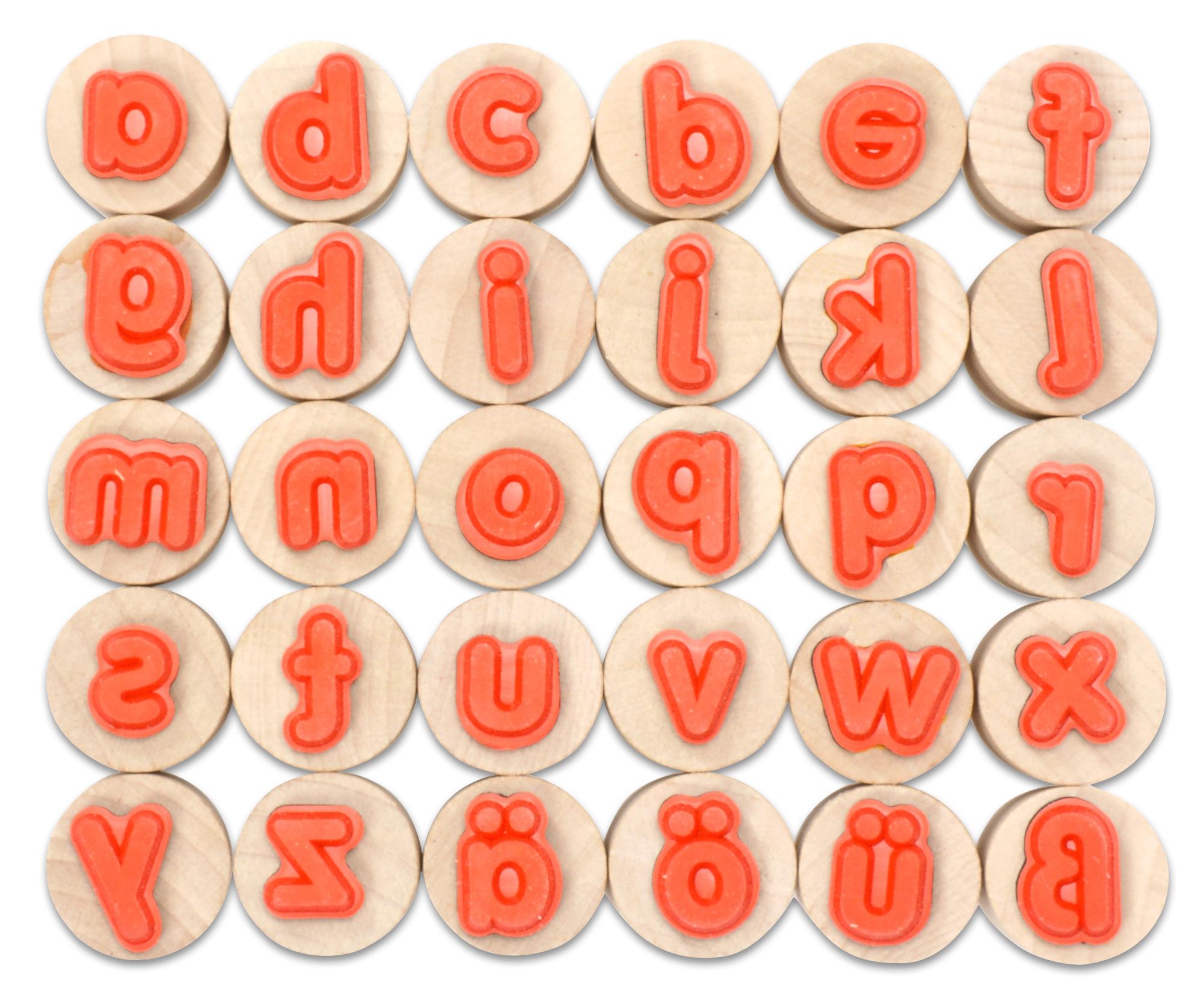 SUNNYSUE Holzstempel „Buchstaben“, Ausführung: Kleinbuchstaben
