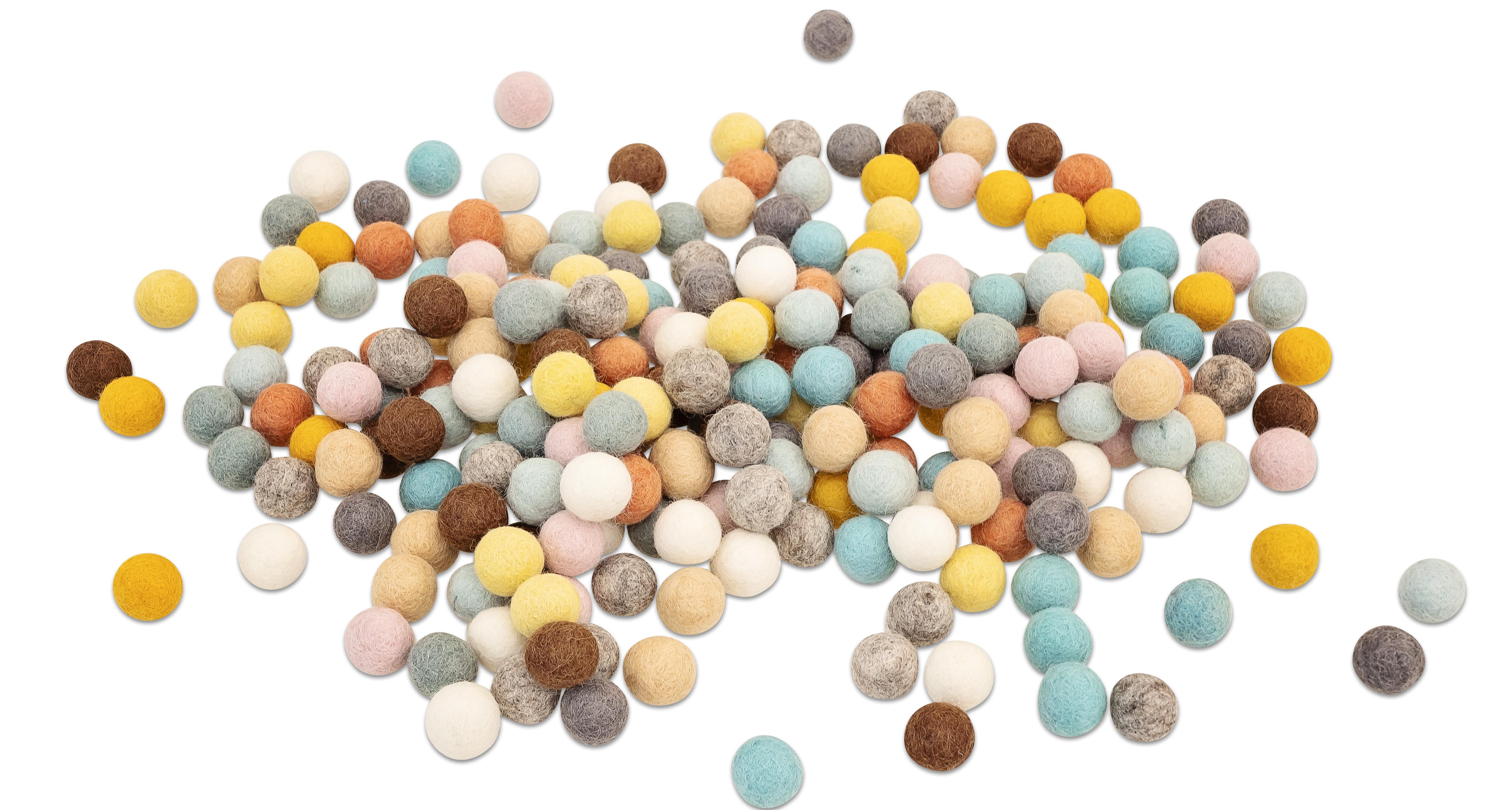 Betzold Filzkugeln, 12 Farben, 240 Stück, Farbe: pastell