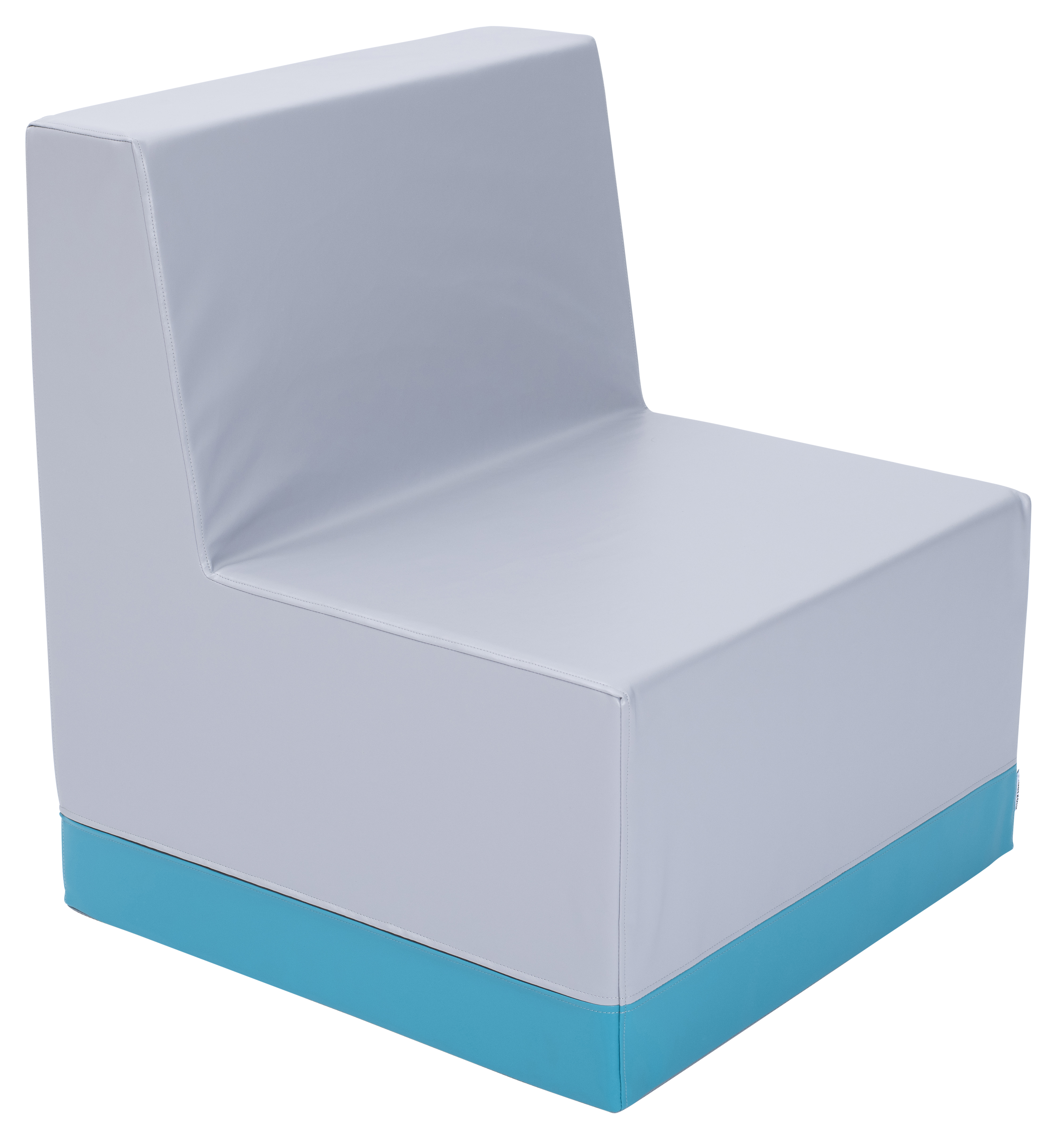 Betzold Clubbo XXL-Bankelement, Farbe: Beige, Sockelfarbe: Lime, Ausführung: 1-Sitzer