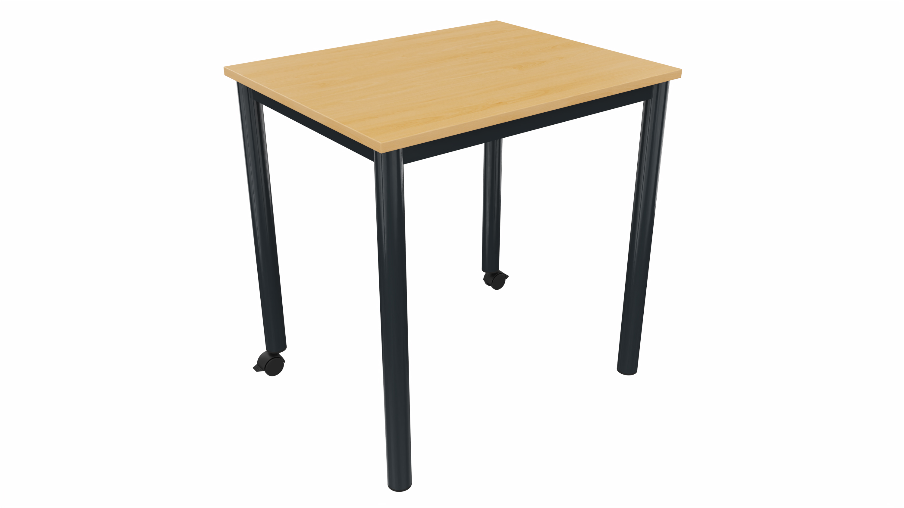 Betzold Rechtecktisch „LernFlex 1“, Stahlfarbe: RAL 7016 Anthrazit, Tischplatte: Buche hell, ABS-Kante, Tischhöhe: 76 cm