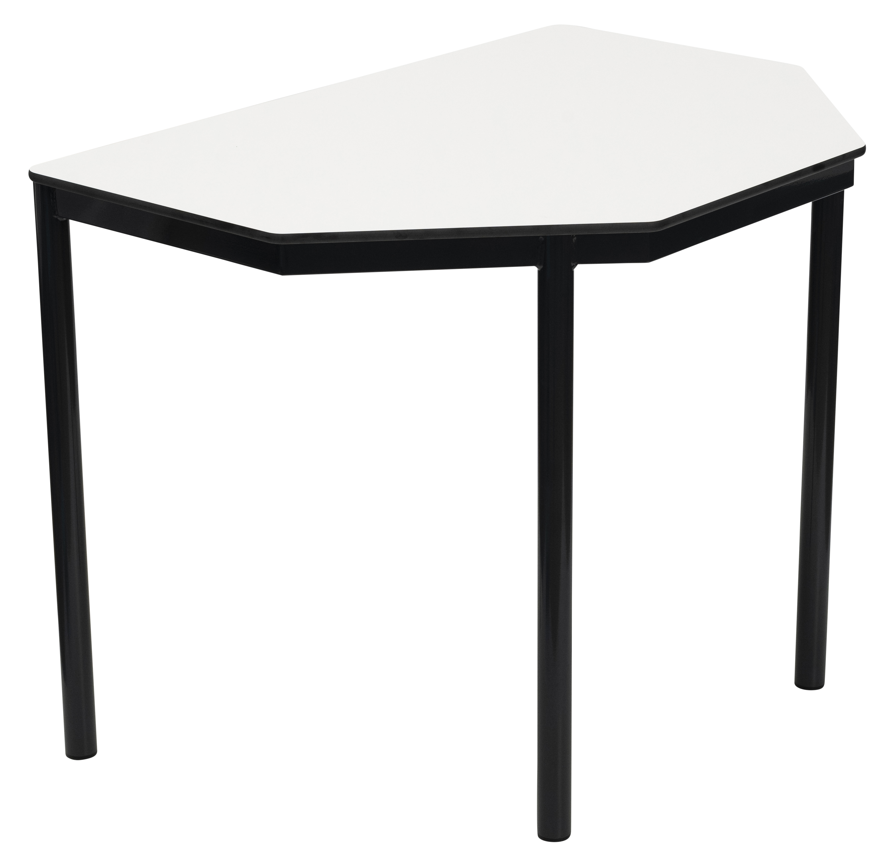 Betzold Sechsecktisch „LernFlex 2“, Stahlfarbe: RAL 5015 Himmelblau, Tischplatte: grau, Vollkernplatte, Tischhöhe: 70 cm