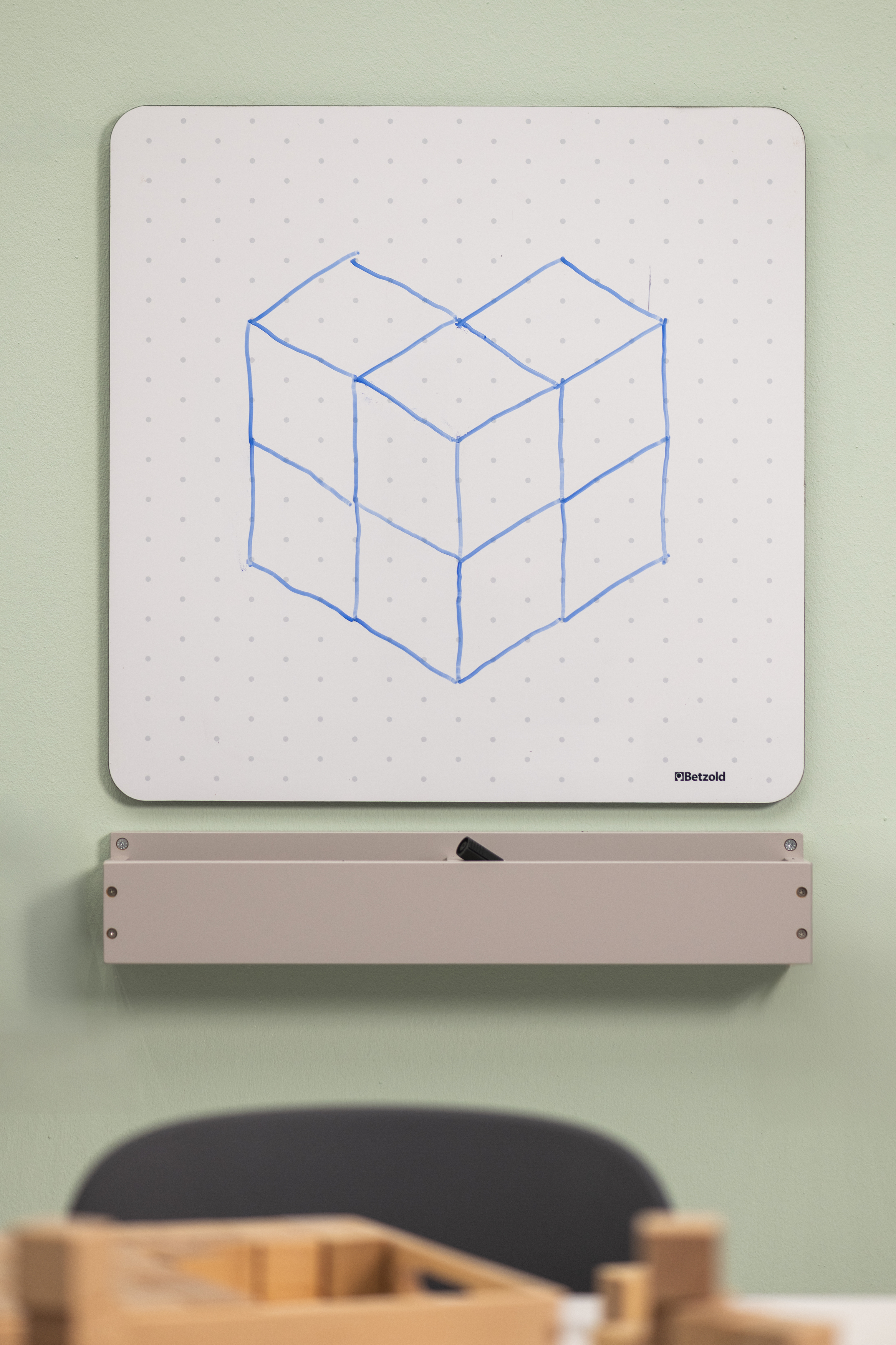 Betzold Magnettafel 55 x 55 cm, Box zur Aufbewahrung: Ja, Ausführung: isometrisch