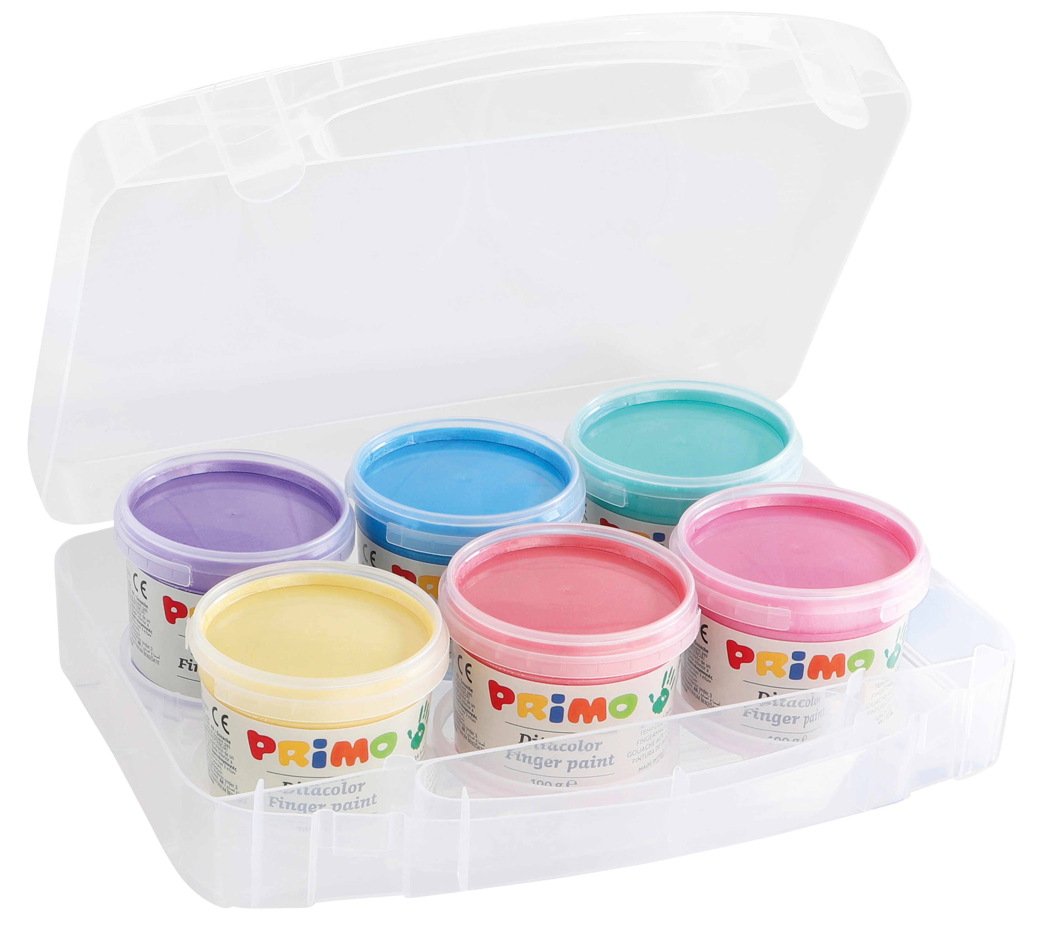 PRiMO Fingermalfarben, 6x 100 ml, Farbe: perlmutt