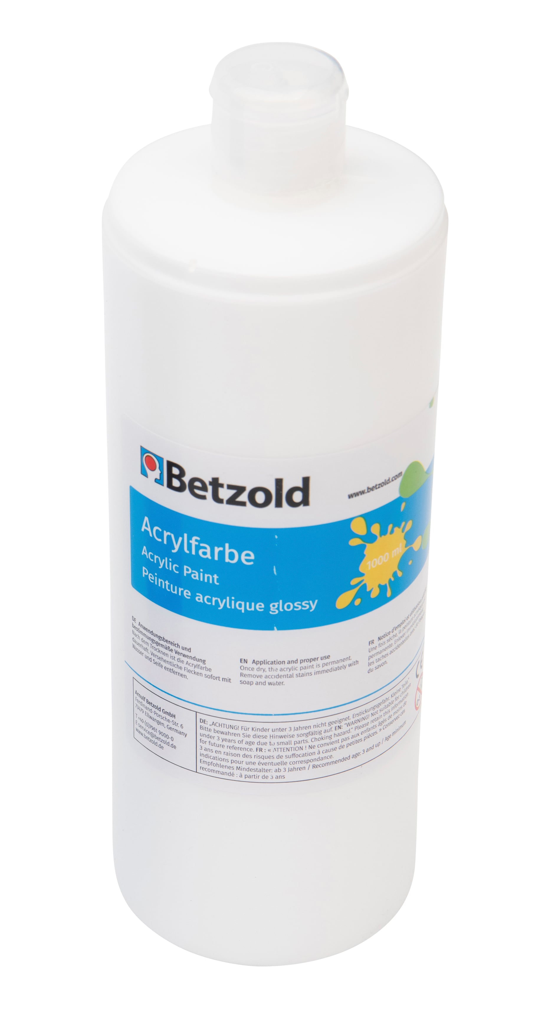 Betzold Acrylfarbe, 1 l, Farbe: weiß